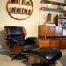 Reserved Mid-Century Modern Black Drexel Eames Era Lounge Chair and Ottoman
