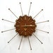 Atomic Sunburst Clock Vintage Mid Century Modern George Nelson Style