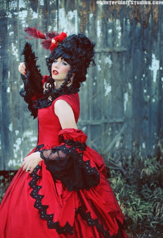 Items similar to Scarlett Marie Antoinette Fantasy Gown Gothic ...