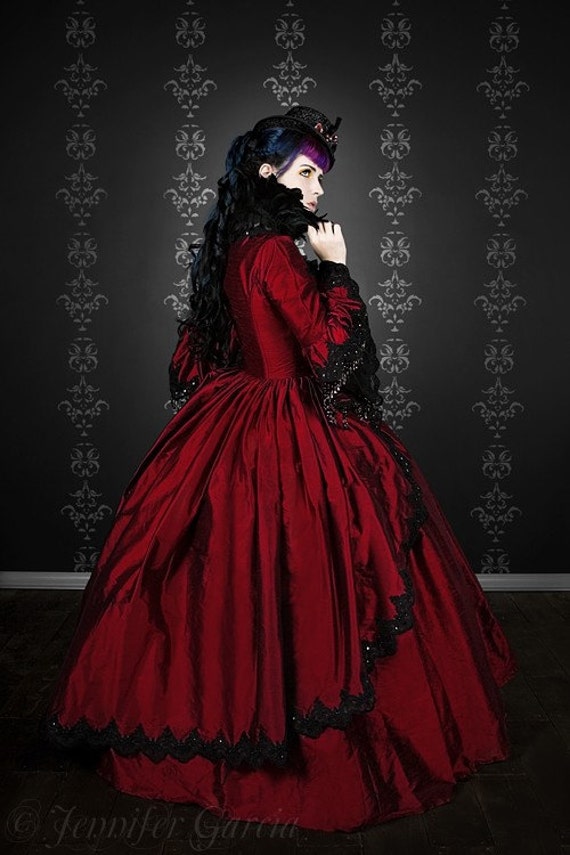 Gothic Silk Marie Antoinette Fantasy Gown Your Size Custom