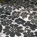Vintage Cotton Fabric - Black and White Floral Batik