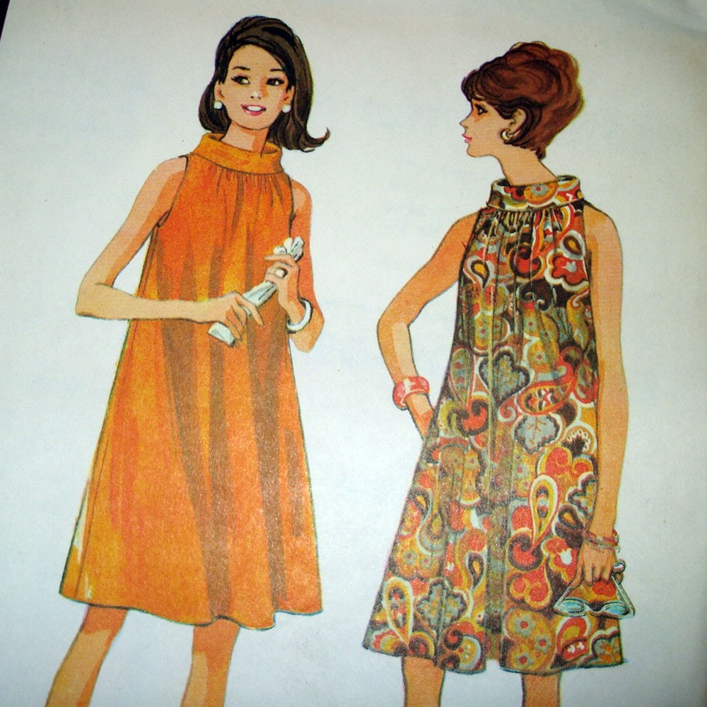 Pattern Trapeze Dress | 1960s vintage sewing pattern flared trapeze dress Pattern Trapeze Dress | 1960s vintage sewing pattern flared trapeze dress