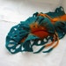 Hand Felted Scarf, felted neckwarmer , felt wool love