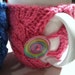 Pink Knit Coffee or Tea Cup Cozy