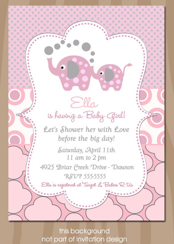 Elephant Shower Invitations 7