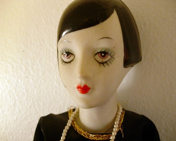 art deco flapper figurines