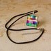Friendly Plastic metallic pendant - pink, purple, blue, green, gold