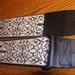 Intricate Brown & Ivory Embroidered Trim GUITAR STRAP