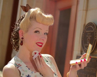 Hair Snood Crocheted from Vintage 1940's Design PICK A COLOR Retro Pinup