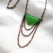 Copper Sea Glass Fringe Pendant