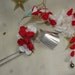 Vintage Japanese Silk Handmade Kanzashi Bira Bira Hair Ornament for wearing with Kimono White and Red Blossom and Bright Dangles