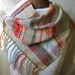Handwoven Gray and Red Scarf