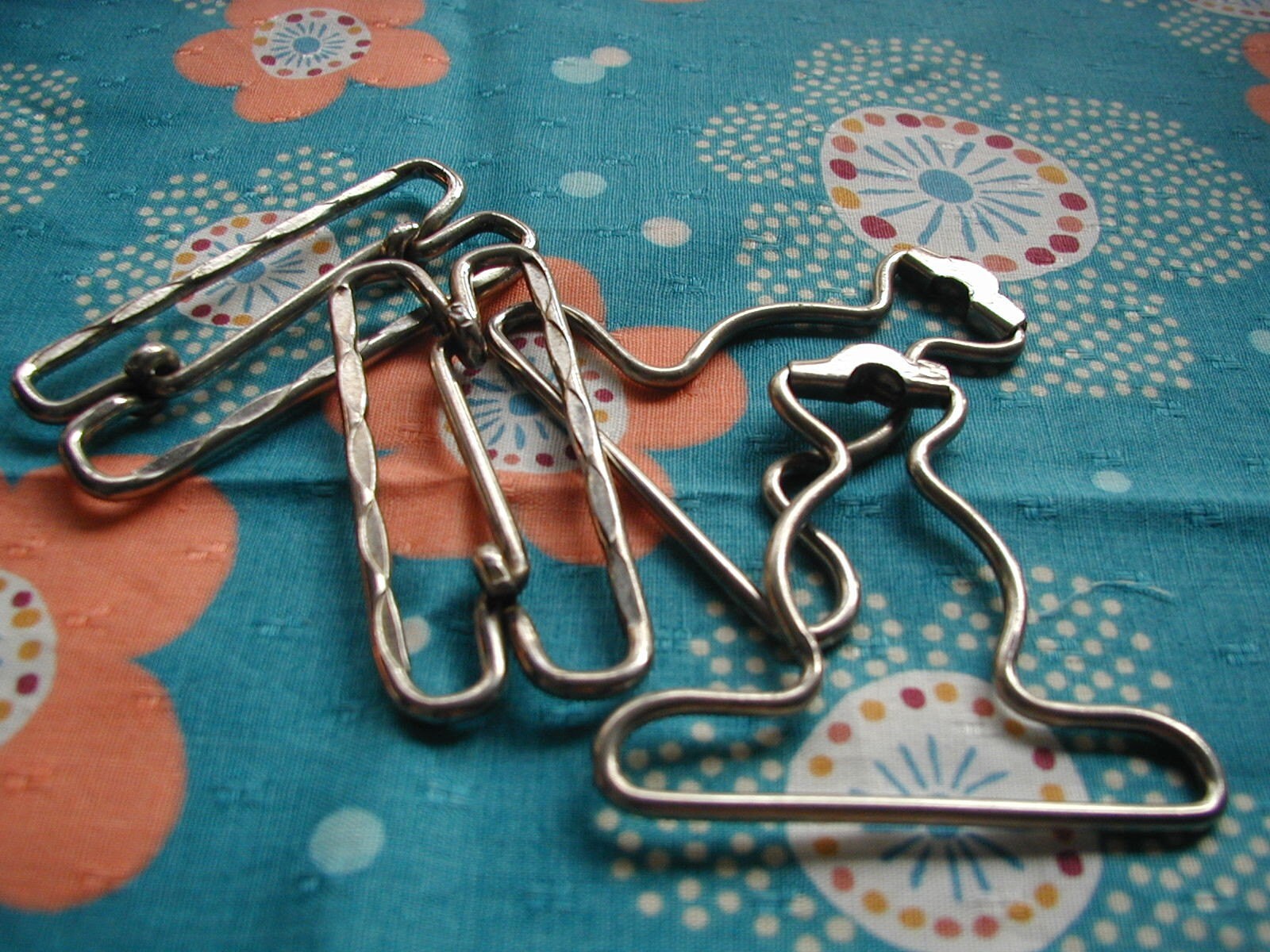 Large Silver Overall Clips