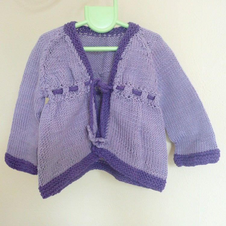 Knitting PATTERN Seamless Bottom Up BABY Cardigan by ceradka