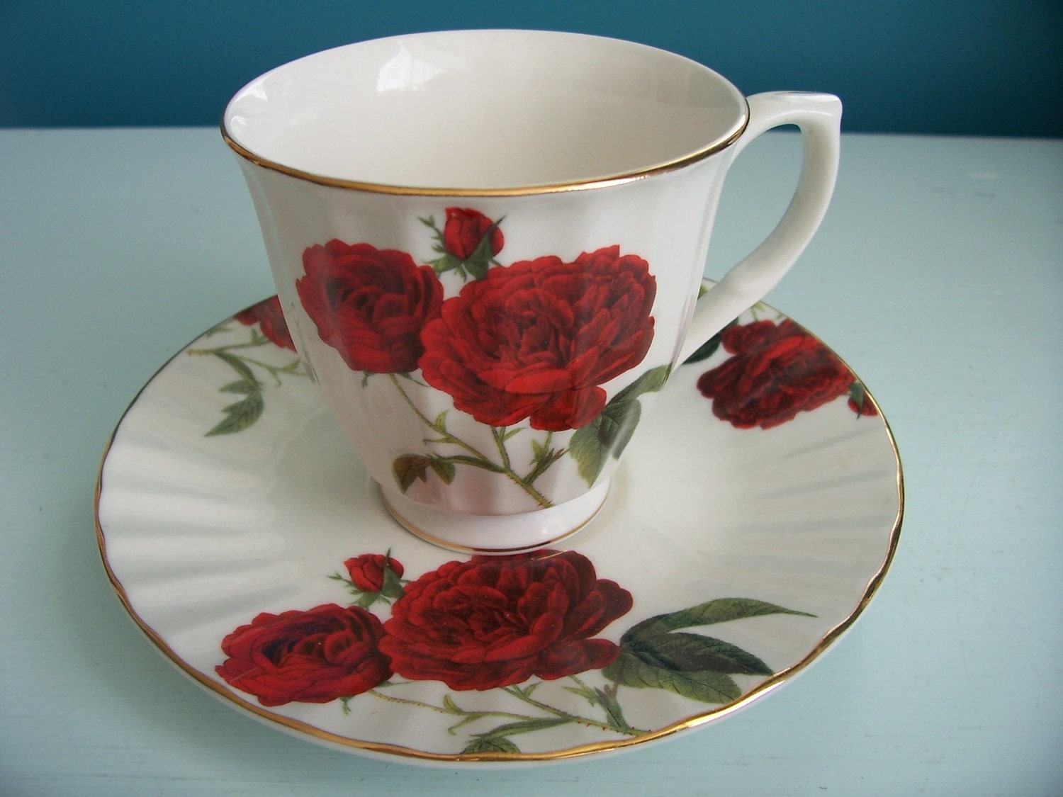 Tea Cup Rose Red Rose Tea Cup And Saucer