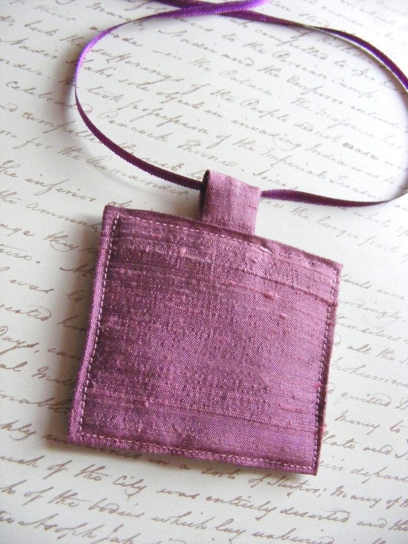 Textile Jewelry Fabric Necklace Pendant