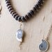 Pyritized Ammonite Fossil, Bronzite, Vermeil, Necklace