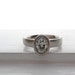 Ellipse Ring 950 palladium and Moissanite Engagement Solitaire