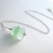 Green & Aqua Beach Glass Necklace, Pale Blue Sea Glass Jewelry