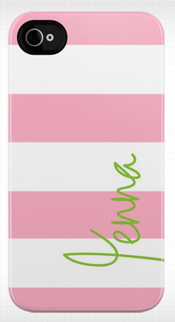 Personalized striped iphone case with name by daninotes on Etsy