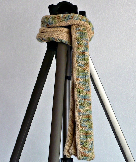 Winter Accessory Knit Scarf Tubular Scarf Rolled Edge Cable