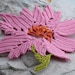On Sale Marked Down 50% Crochet Applique Irish Lace Motif Pink Hibiscus