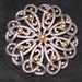 ORB WEAVER... Vintage Mid-Century Brutalist Brooch, Weaving Spires and Gleaming Gold Balls, Pin // Costume Jewelry // Filigree