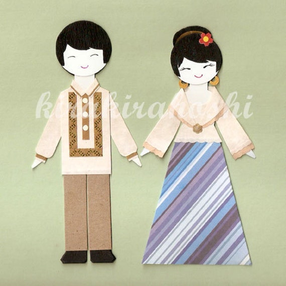 FILIPINO BOY and GIRL Couple in Barong Tagalog by kirakirahoshi