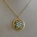 Recycled Pale Green and Citrine Yellow Vintage Piece Necklace