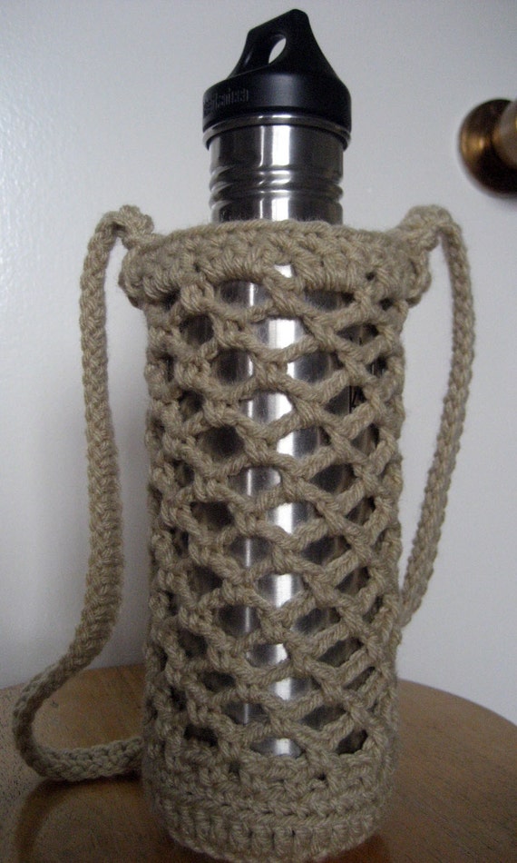 Neutral Mesh Water Bottle Carrier