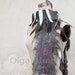 Scarf.Felted scarf.Free machine embroidery .ECO.