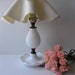 RESERVED Vintage Milk Glass Hobnail Lamp