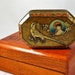 Dainty Dinah Tin with Embossed Bird and Flowers in Gold