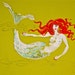 Ginger Chic of the Sea IV - Original Mermaid painting by Gretchen Kelly