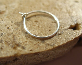 Thin Silver Nose Ring - Super Thin Nose Ring, Thin Nose Ring, Silver Nose Ring, 24 Gauge Nose Ring, 26 Gauge Nose Ring, Minimal Nose Ring