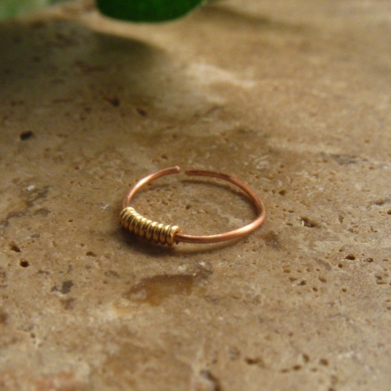 Copper Nose Ring Minimal Nose Ring/Delicate Nose Ring/Discreet Nose