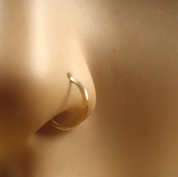 Nose Rings 14k Gold Filled Hammered