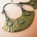 Riveted Tribal Earrings - Mixed Metal Bronze And Sterling Silver Blade Hoop Earrings - Artisan Metal Jewelry