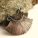 Copper Earrings, Sterling Silver And Copper Hoops, Ethnic Hoop Earrings Mixed Metal Earrings, Artisan Earrings, Rustic Metalsmith Jewelry