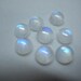 2 Rainbow moonstone cabochon 10 mm AAA color - 10mm round