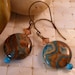 Mocca Latte -- Crazy Lace Agate, Swarovski Crystal, and Turquoise Earrings on Antiqued Brass