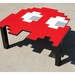 Pac-Man Ghost Table Small Red End Table (RESERVED for raymondebidochon) 22"x20"
