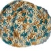 CLOSING SHOP SALE: Teal Round Dish Cloth Set