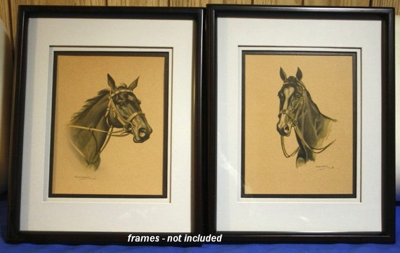 Horse prints-set of 2 Koekkoek 1939