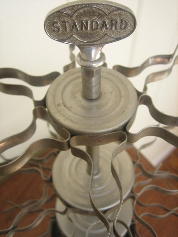 Vintage Metal Rubber Stamp Holder Three Rotating Levels