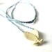 Bee sterling silver pendant-Blue silk cord-Nature inspired--Hand modeled-Lost wax-