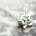 Reserved for Wanda- Tiny star necklace in sterling silver, wishing star necklace - tiny shooting star necklace, simple star necklace