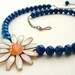 Reserved for Antoinette- Daisy Sunshine - vintage repurposed one of a kind necklace