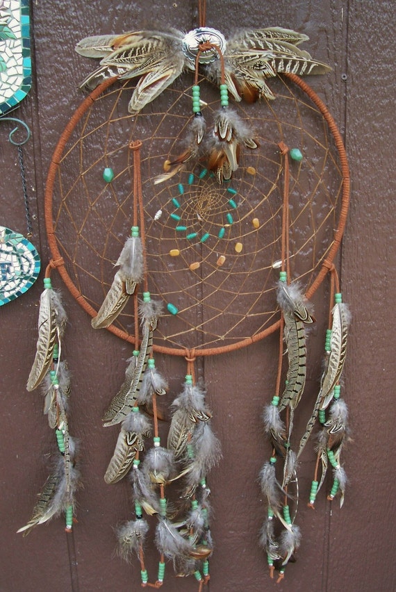 Dream Catcher Large with All Pheasant Feathers Assorted