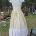 Vintage Wedding Dress - Eggshell with Wide White Lace - purchase dress or Lace